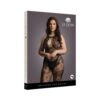 Shots Le Desir Criss-cross Neck Bodystocking Black Osx