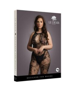 Shots Le Desir Criss-cross Neck Bodystocking Black Osx