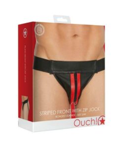 Alternative view of Ouch Jock Front Zip Red S/M
