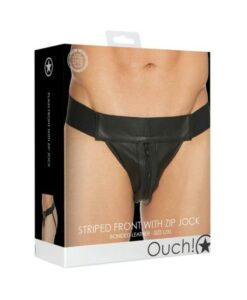 Alternative view of Ouch Jock Front Zip Black L/xl