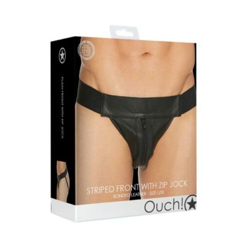 Ouch Jock Front Zip Black L/xl - Image 2