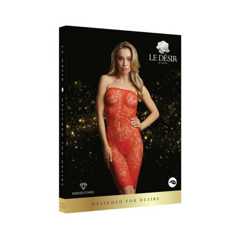 Shots Le Desir Star Rhinestone Dress Os Red - Image 3