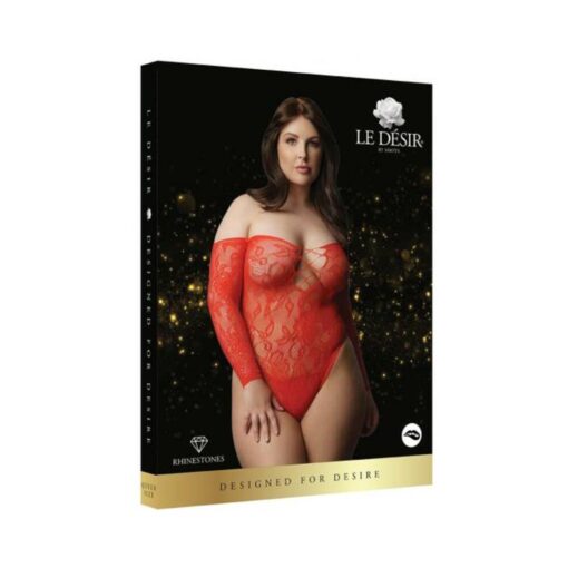 Shots Le Desir Wonder Rhinestone Bodysuit Osx Red - Image 3