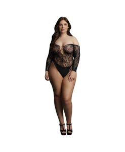 Shots Le Desir Wonder Rhinestone Bodysuit Osx Black