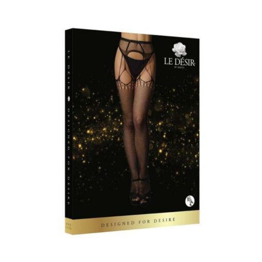Shots Le Desir Celebrate Suspender Pantyhose Os Black - Image 3