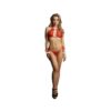 Shots Le Desir Snow Angel Lace Lingerie Set Os Red