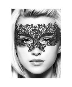 Ouch! Black & White Lace Eye Mask Princess Black