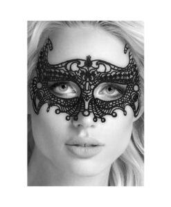 Ouch! Black & White Lace Eye Mask Empress Black