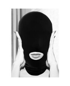 Ouch! Black & White Submission Mask With Open Mouth Black