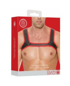 Alternative view of Ouch Neoprene Harness S/m Red