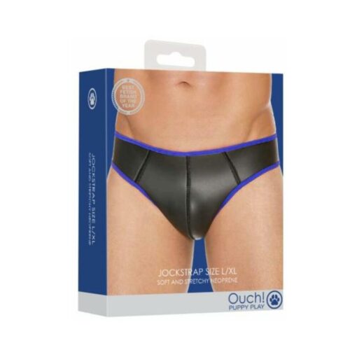 Ouch Neoprene Jockstrap L/xl Blue - Image 2