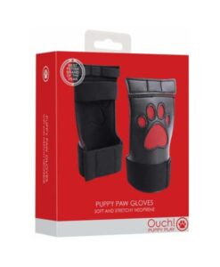 Alternative view of Ouch Neoprene Puppy Paw Gloves Red