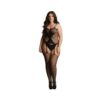 Shots Le Desir Fence Net Suspender Bodystocking Black Qs