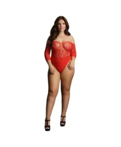 Shots Le Desir Crotchless Rhinestone Teddy Red Qs