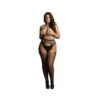 Shots Le Desir Shredded Suspender Pantyhose Black Qs