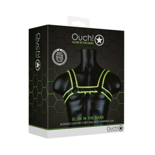Ouch Chest Bulldog Harness S/m Gitd