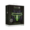 Ouch! Glow Striped Jock Strap - Glow In The Dark - Green - S/m