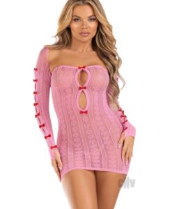 Sweetheart Tube Shrug Keyhole/bow Os Pnk