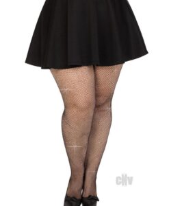 Fishnet Crystal Tights Rhines Os Black