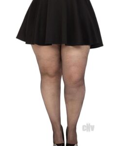 Spandex Micro Net Tights 1x-2x Blk