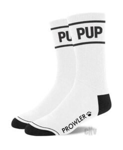 Prowler Red Pup Socks White