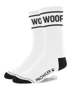 Prowler Red Woof Socks White