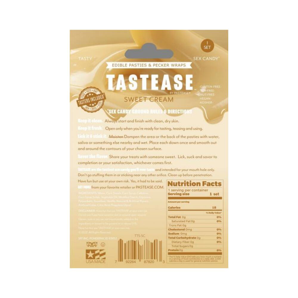 Tastease Sweet Cream Edible Nipple Pasties & Pecker Wraps - Image 2