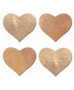Pastease Petites Liquid Hearts Pasties Rose Gold 2-pack