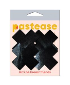 Alternative view of Pastease Petite Plus X Faux Latex Black Crosses