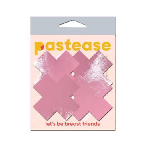 Pastease Petite Plus X Faux Latex Baby Pink Crosses - Image 2