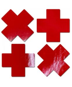 Pastease Petite Plus X Faux Latex Red Crosses