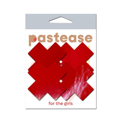 Pastease Petite Plus X Faux Latex Red Crosses - Image 2