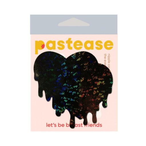 Pastease Faux Latex Black Melty Hearts - Image 2