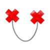 Pastease Faux Latex Red Plus X W/ Chunky Silver Chain