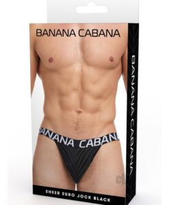 Banana Cabana Jock Md/lg Poly Black