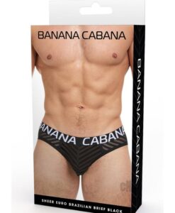 Banana Cabana Sheer Bikini Md/lg Black