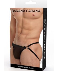 Banana Cabana Jock Mesh Md/lg Black
