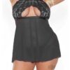 Babydoll Gstring Blk Xl