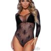 Micro Net Snap Skull Bodysuit Os Blk
