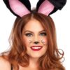Plush Bunny Ears Os Black