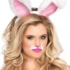 Plush Bunny Ears Os White