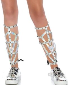 Iridescent Studded Shin Guards Os Slv