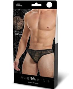 Lace King Lace Thong S/m Blk