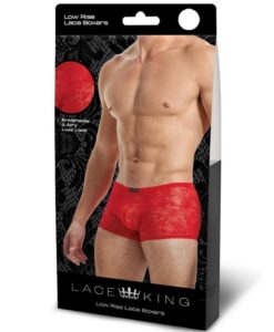Lace King Lace Trunks M/l Red