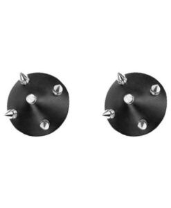 Nipplicious Temptress Leather Pasties W/ Studs Black