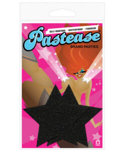 Alternative view of Rockstar Black Glitter Star Pasties O/S