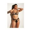 Oh L L Chri Dominant Open Cup Caged 2pc Set With Grommet Tape Strapping And Metal Ring Details Xl