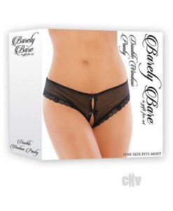 Barely Bare Double Window Panty Black O/s