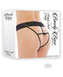Barely Bare Strappy Butt Panty Black Os