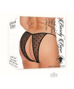 Barely B Polka Dot Open Panty Ps Blk